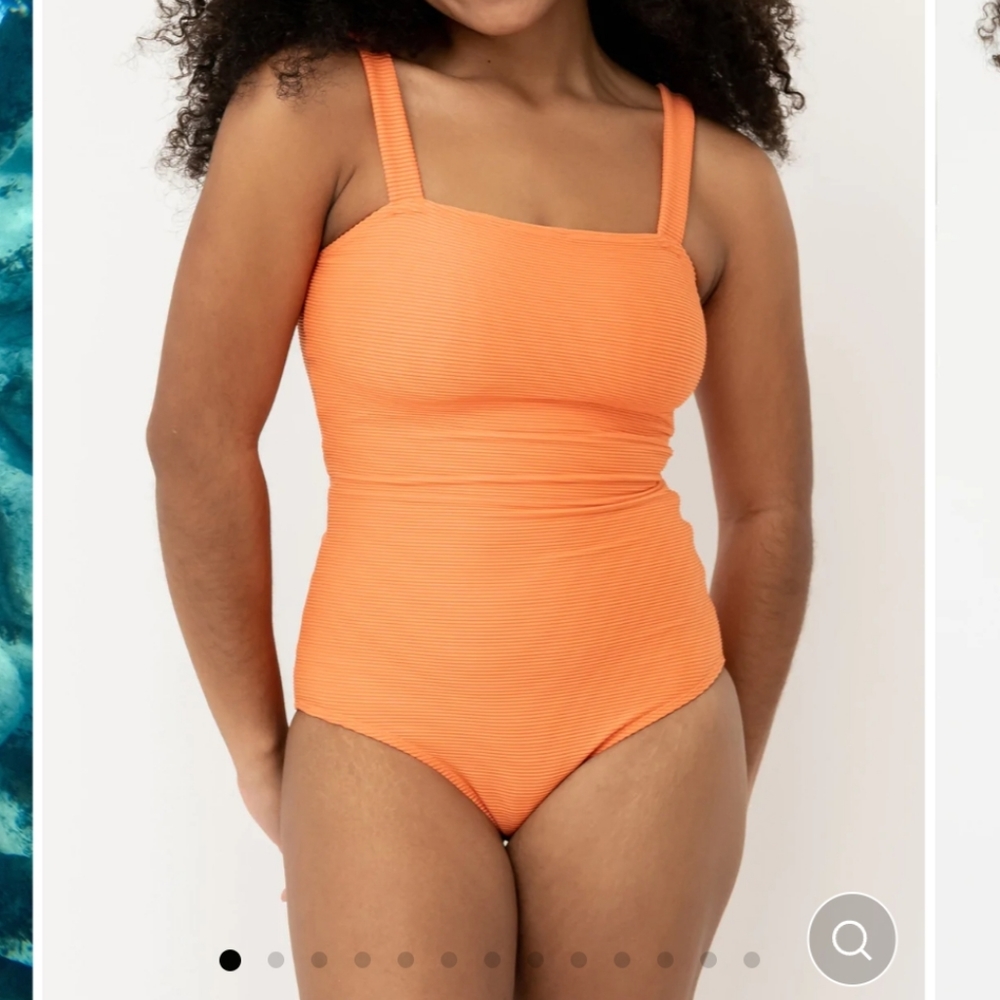 Nani Textured Sandbar Tangerine One Piece Swimsuit